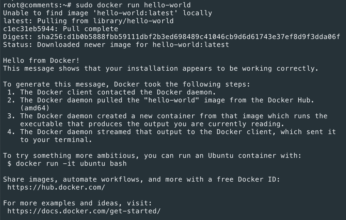 Docker hello-world