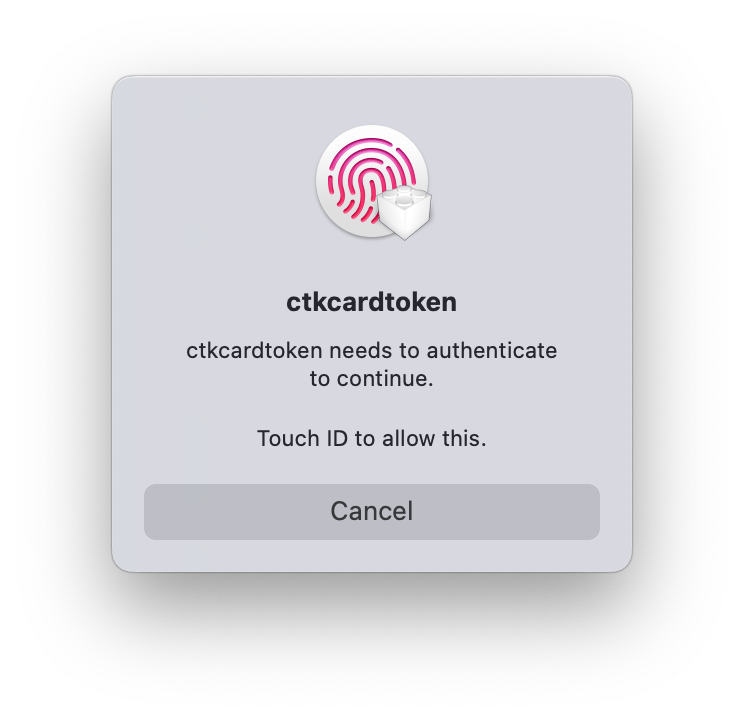 Touch ID prompt